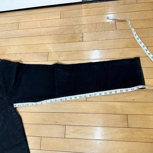 JOE'S Sedna Black Denim Coated Jeans Size 29 High Rise Straight Leg - Picture 7 of 12